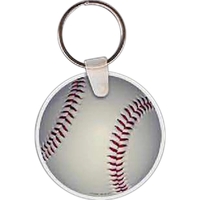 Baseball-shaped key tag, 2" W x 2" H... from ASI 56100 Gemini Ind Inc /...