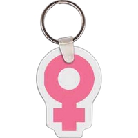 Female symbol shaped key tag, 1.54" W x 2.18" H.... from ASI 56100 Gemini Ind...