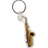 Saxophone shaped key tag, 1.63" W x 1.92" H... from ASI 56100 Gemini Ind Inc...