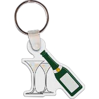 Champagne & Glasses Key Tag
