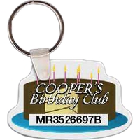 Birthday Cake Key Tag