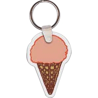 Ice Cream Cone Key Tag
