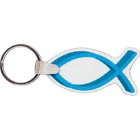 Ichthus shaped key tag measuring 2.44" W x 1.24" H.... from ASI 56100 Gemini...