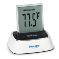 Brookstone - White plastic multi-function, battery-powered digital desktop...