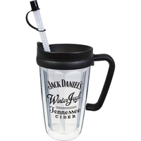 Thermal Double Wall Travel Mug with Lid and Handle