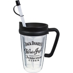 Thermal Double Wall Travel Mug with Lid and Handle