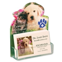 1/8" clear acrylic business card holder with customization.... from ASI 72521...