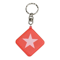 1 3/4" x 1 3/4" keyring with a square diamond shape... from ASI 57655 STOPNGO...
