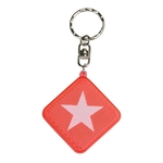 Clearance! Square Diamond Red Reflector Keyring
