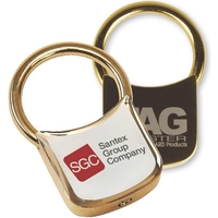 Gold plated zinc alloy key holder with dome.... from ASI 48500 Dard Products...