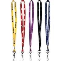 1" White Border Silk Screen Lanyard