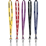 1" White Border Silk Screen Lanyard