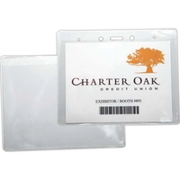 Vinyl badge holder with slot/chain holes on top.... from ASI 49470 DEVARA