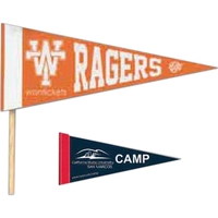 Durable, premium pennant measuring 4" x 10" with a 1" sewn... from ASI 66390...