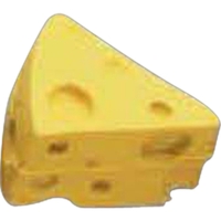 Pencil top eraser in the shape of a cheese wedge for... from ASI 66390 LarLu