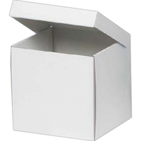 8" x 8" x 8" E-flute corrugated box with fold above... from ASI 44830 The Chest