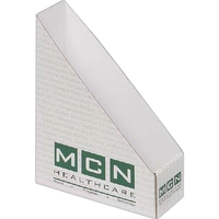 3" x 8 3/4" x 11 1/4" E-flute corrugate magazine/catalog holder... from ASI...