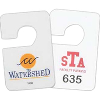 3 5/8" x 8 1/4" standard laminate doorknob hanger with two-sided... from ASI...