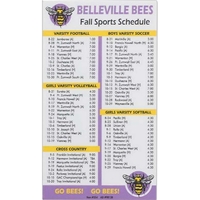 Laminated Schedule and Information Card
