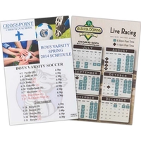 Laminated Schedule and Information Card