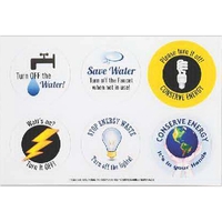 5 3/8" x 3 11/16" sheet of six round reusable vinyl... from ASI 44830 The Chest