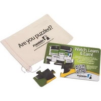 4" x 6" 6-piece jigsaw puzzle with custom imprint, unassembled in... from ASI...