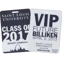 2 7/8" x 4" laminated ID tag with 1/8" x 1/2"... from ASI 44830 The Chest