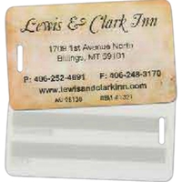 2 1/8" x 3 3/8" laminate luggage tag with glossy matte,... from ASI 44830 The...
