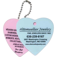 2 1/4" x 2 1/4" heart-shaped laminated key tag.... from ASI 44830 The Chest