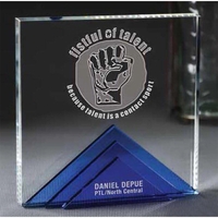 5" x 5" free standing award made of optical crystal.... from ASI 71920...