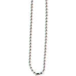 Silver Metal Ball Chain Badge Fastener Necklace (30")