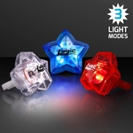LED Assorted Red, White & Blue Star Bling Rings