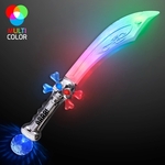 LED Flashing Curved Pirate Sword