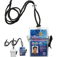 Clear hard shell card case with side snap clip lock.... from ASI 49470 DEVARA