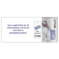 Mailer combo, card is 2 1/8" x 3 3/8", key tag... from ASI 75629 PSI Plastic...
