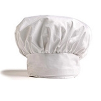 White chef hat with hook & loop closure for a perfect... from ASI 98085 Wolfmark