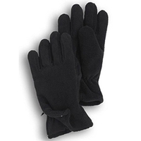 Black Fleece Zipper Gloves