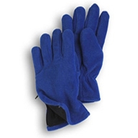 Royal Blue Fleece Zipper Gloves