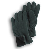 Hunter Green Fleece Zipper Gloves