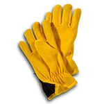 Gold Fleece Zipper Gloves