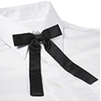 Black Polyester Kentucky Colonel Clip-on Bow Tie