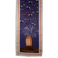 Custom Logo Four Color Process Ladies Polyester Scarf