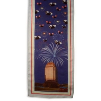 Custom Logo Four Color Process Ladies Polyester Scarf