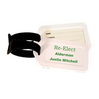 3 1/2" x 2" hard plastic luggage tag.... from ASI 57655 STOPNGO Line