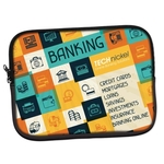 13" Neoprene Zippered Tablet Case- Full Color Front Side