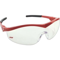 Lightweight safety glasses feature a sleek, wrap-around style and 5-position,...