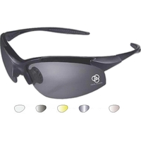 Stylish safety glasses feature cushioned rubber temple pads and a gel... from...