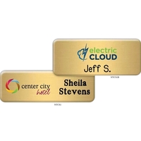 1" x 3" brass full-color name badge with 3 lines of... from ASI 61966 HPG /...