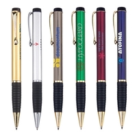 Twist action brass ballpoint pen and cap off rollerball pen.... from ASI...