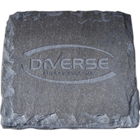 Slate textured coaster, 4" x 4" x .25".... from ASI 89860 StoneyCreek /...